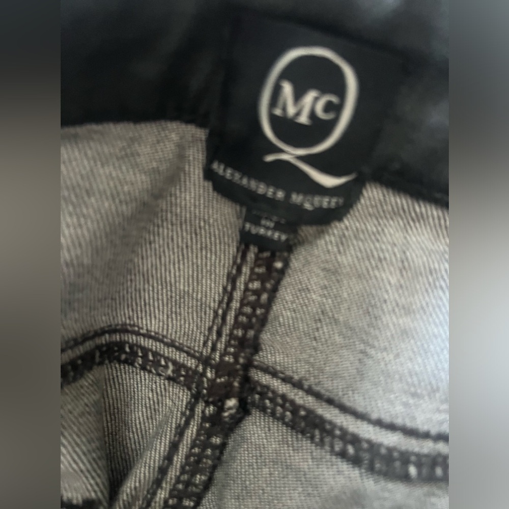 Vintage Alexander McQueen black denim pants with back embroidery - Picture 4 of 13